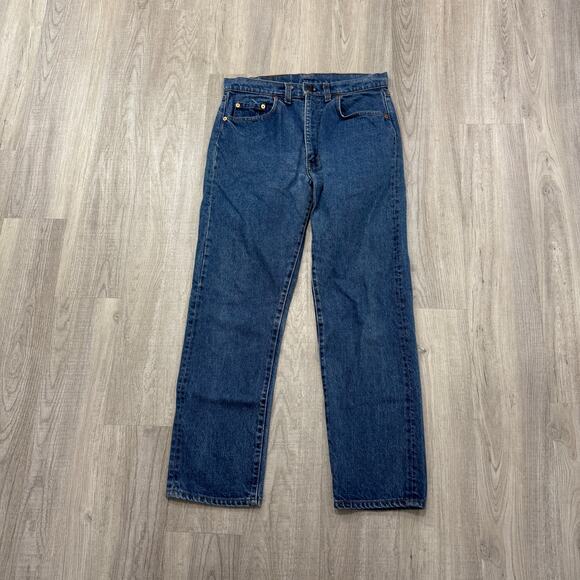 Vintage Levis 505 0217 XX Jeans Men's 34 x 30 Blue 80s Made in USA Western Rodeo - Picture 1 of 10